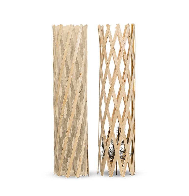 Holzwuchshüllen mit und ohne Vlies